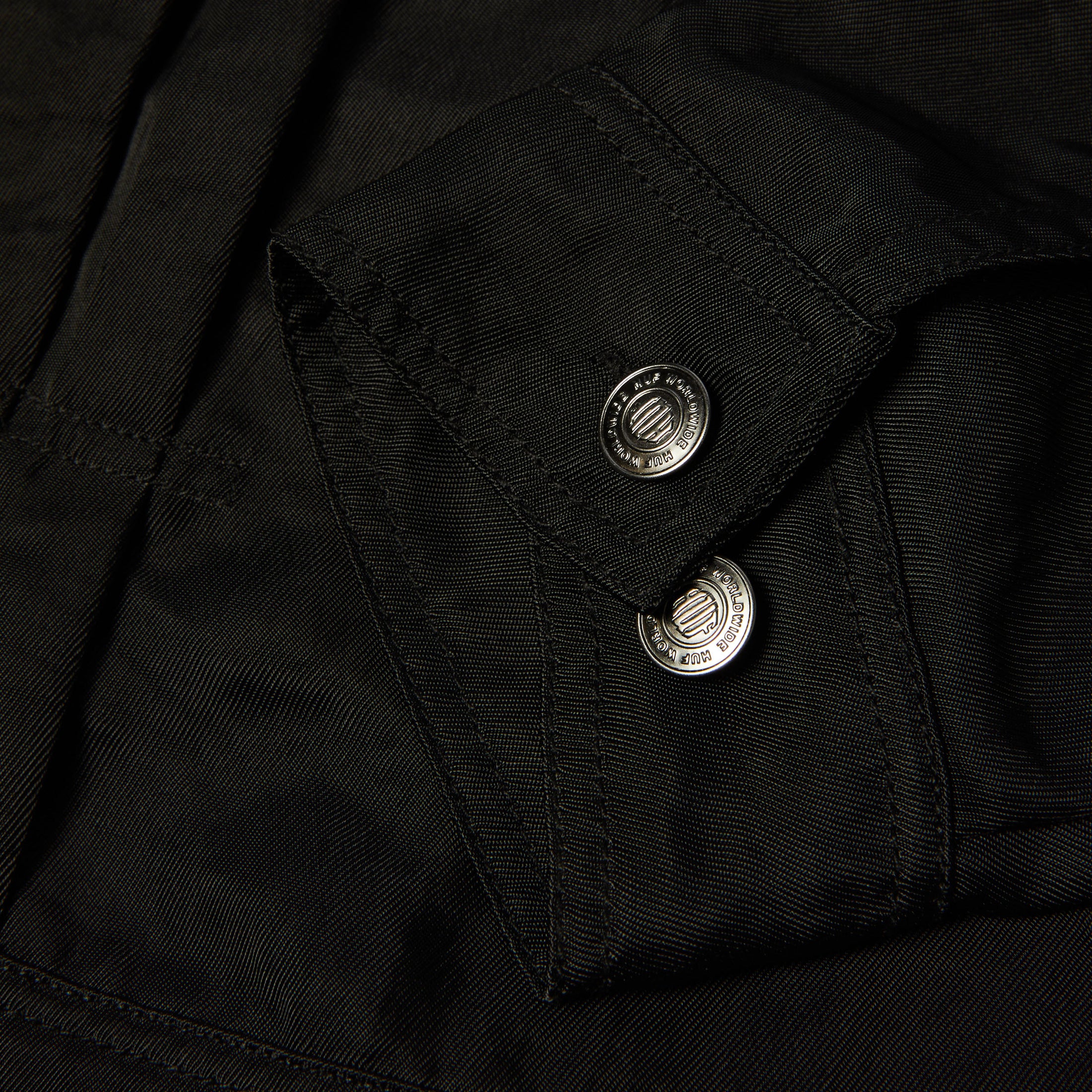 HUF x Thrasher Trucker Jacket Black