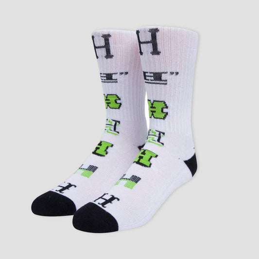 HUF 20th Anniversary Crew Socks White