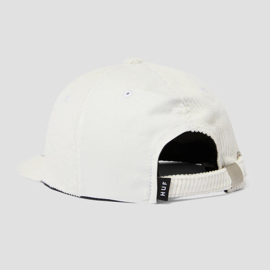 HUF Classic H Pin Wheel  6 Panel Hat White
