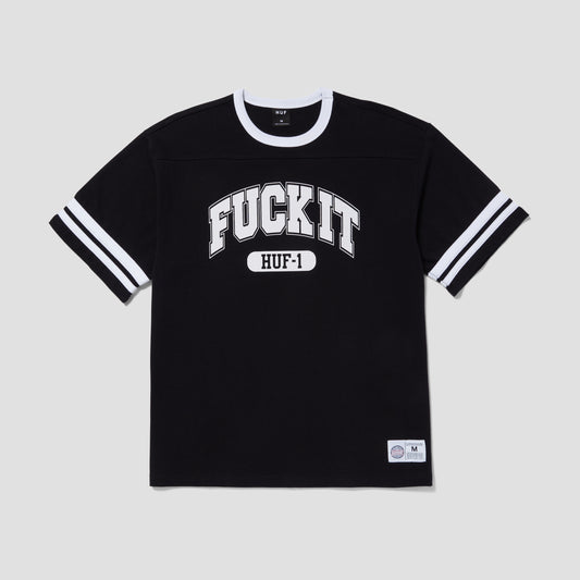 Huf Fuck It Football Shirt Black