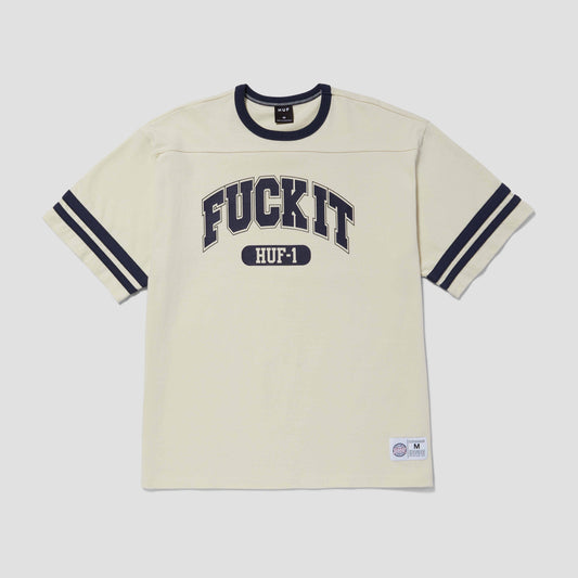 Huf Fuck It Football Shirt Ivory