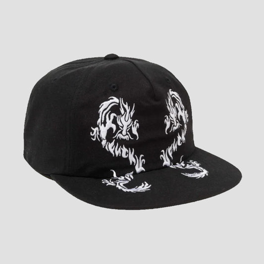HUF Twin Dragon Cv 6 Panel Hat Black