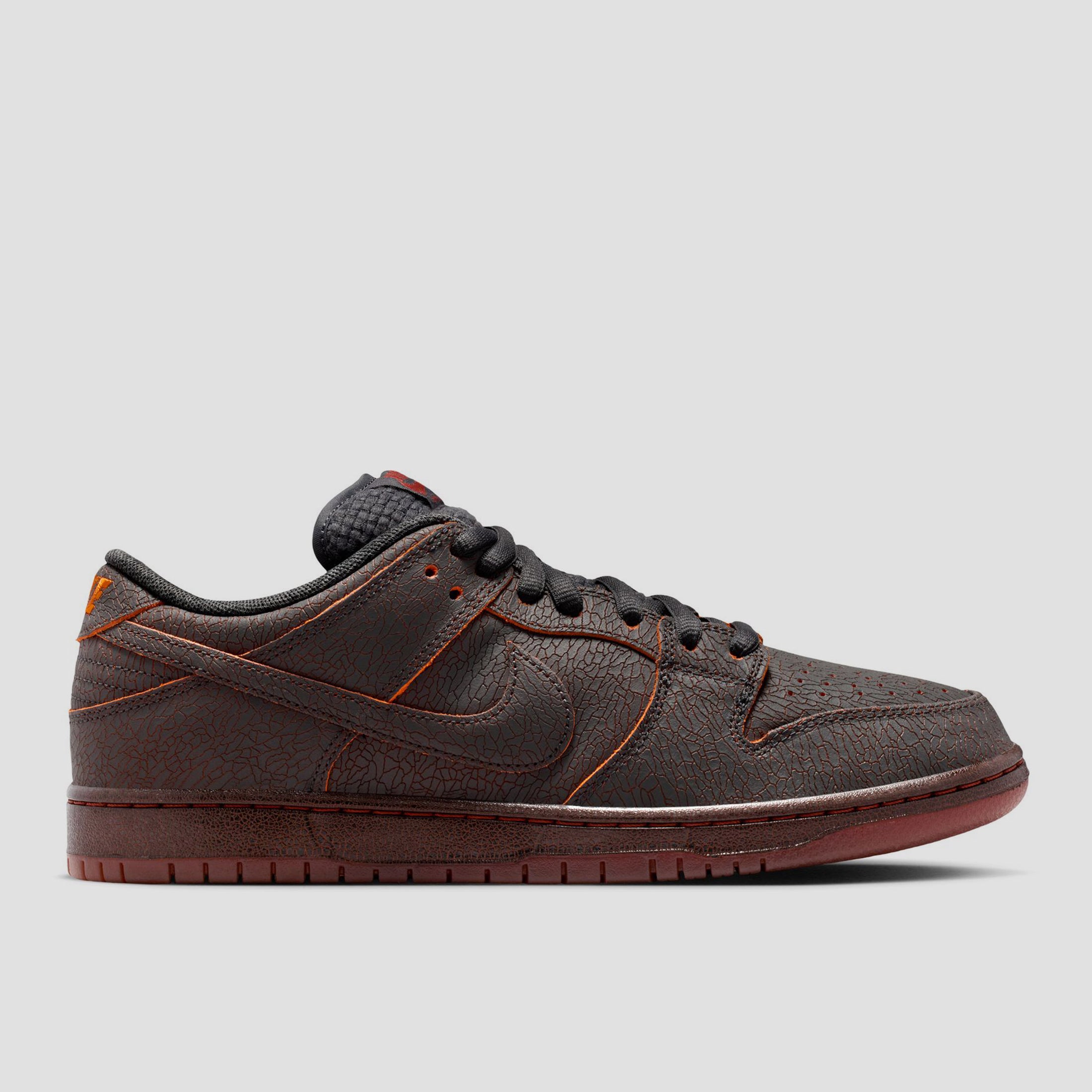 Nike SB Krampus Dunk Low Pro Premium Skate Shoes Dark Smoke Grey / Campfire Orange / Black