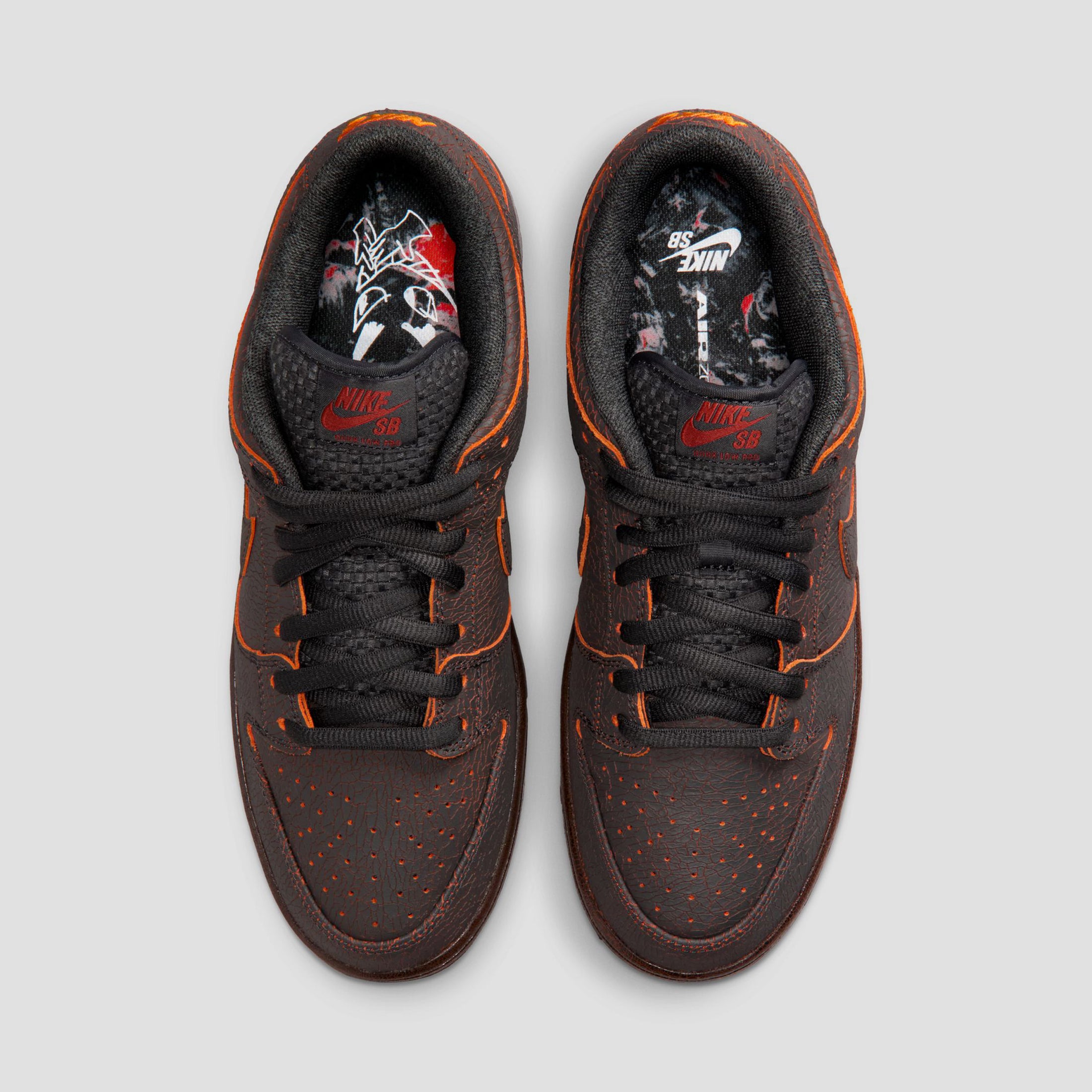 Nike SB Krampus Dunk Low Pro Premium Skate Shoes Dark Smoke Grey / Campfire Orange / Black
