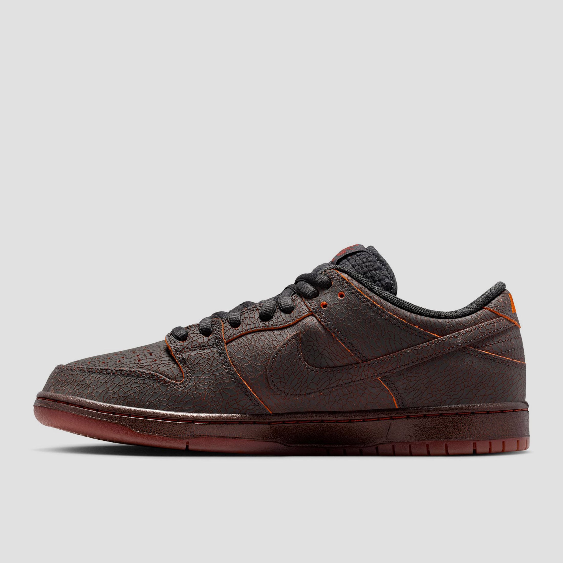 Nike SB Krampus Dunk Low Pro Premium Skate Shoes Dark Smoke Grey / Campfire Orange / Black