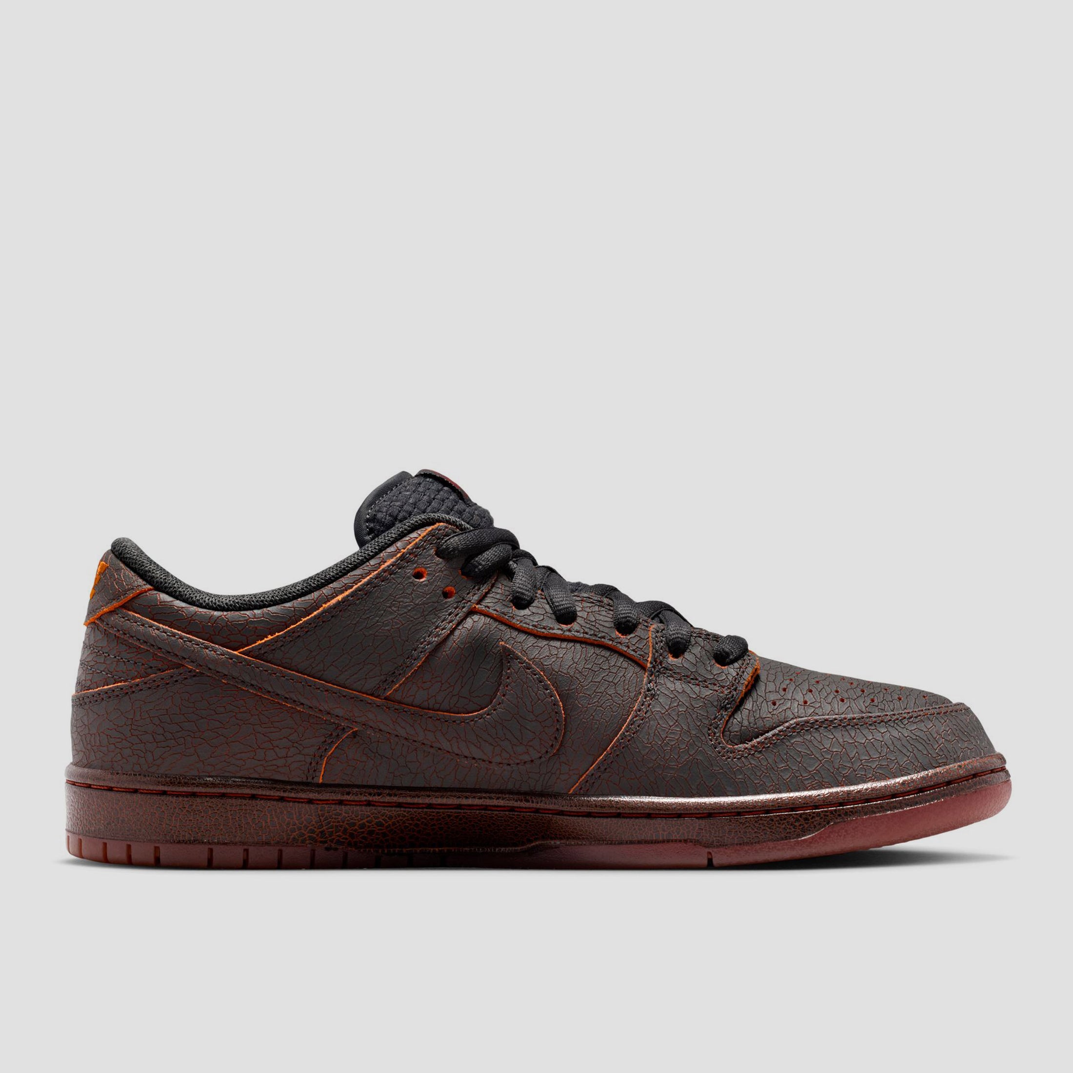 Nike SB Krampus Dunk Low Pro Premium Skate Shoes Dark Smoke Grey / Campfire Orange / Black