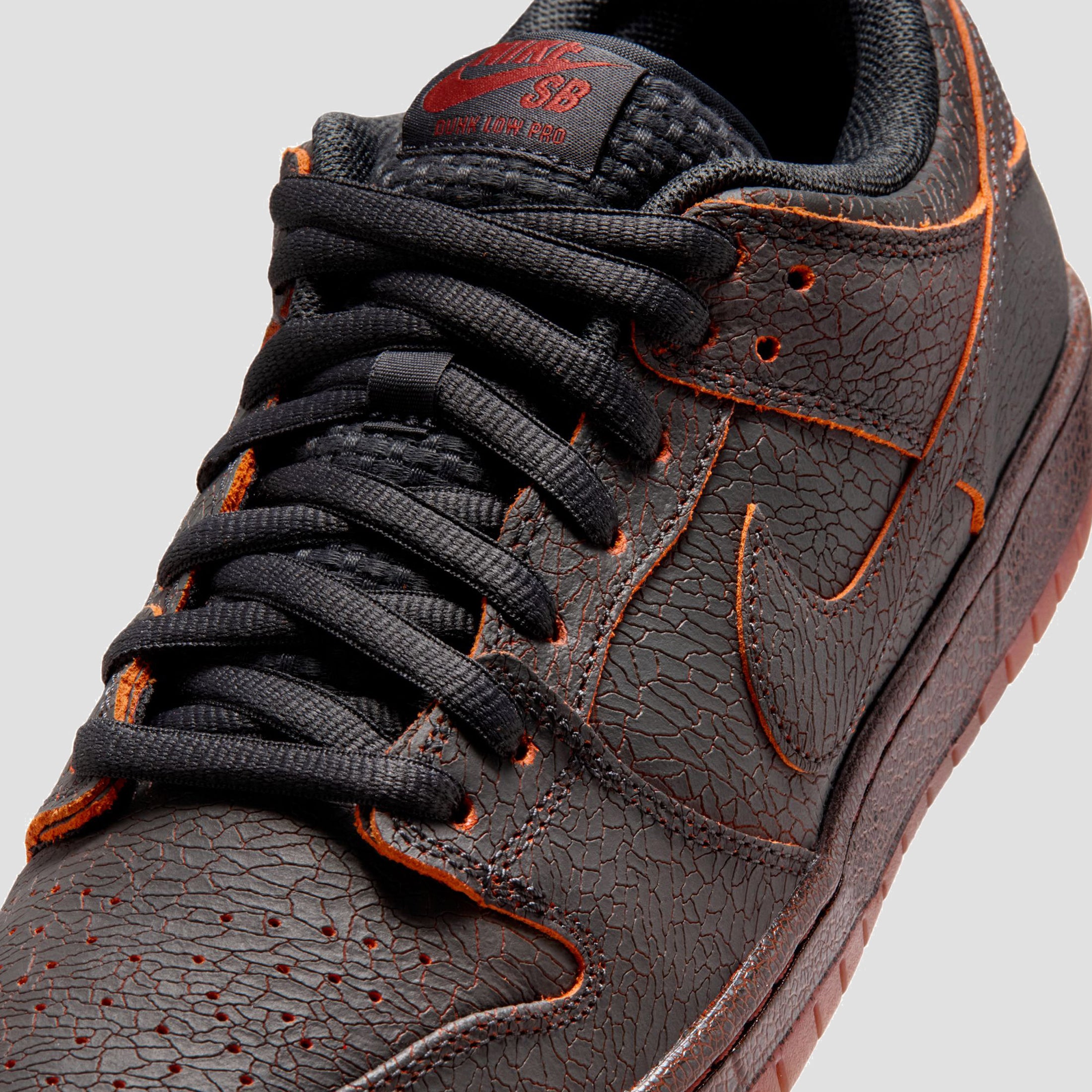 Nike SB Krampus Dunk Low Pro Premium Skate Shoes Dark Smoke Grey / Campfire Orange / Black