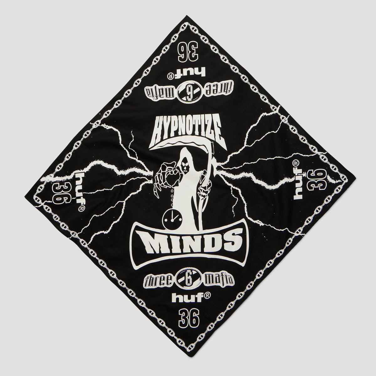 HUF Three 6 Mafia Hypnotize Minds Bandana Black
