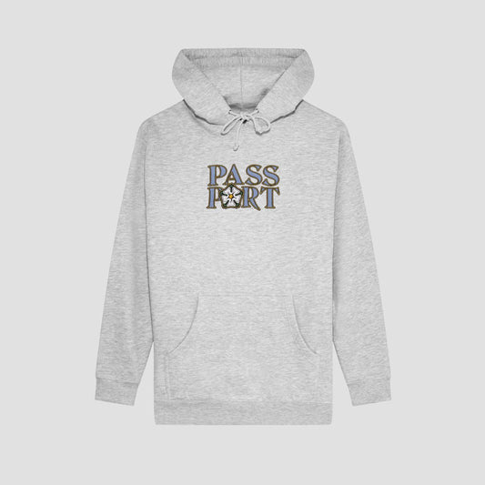 Passport Rosa Embroidery Hoodie Ash Heather