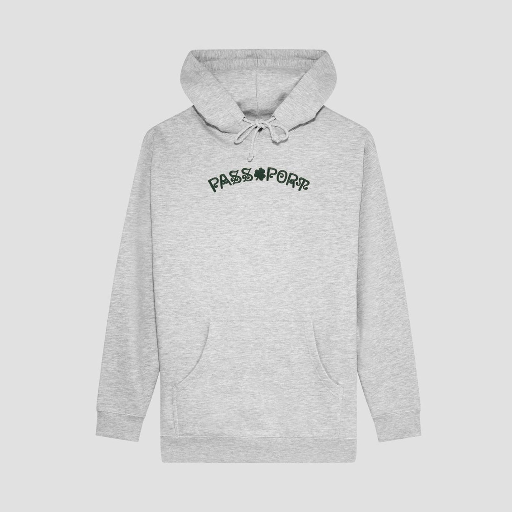 Passport Sham Embroidery Hoodie Ash