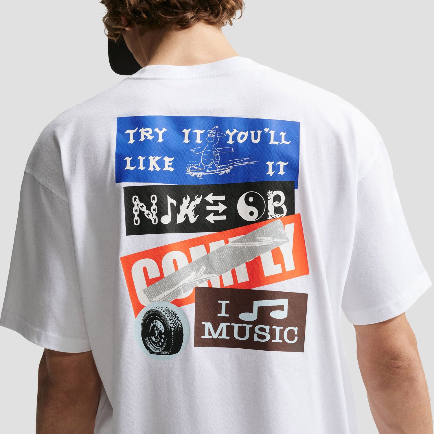 Nike SB Stickers Skate T-Shirt White