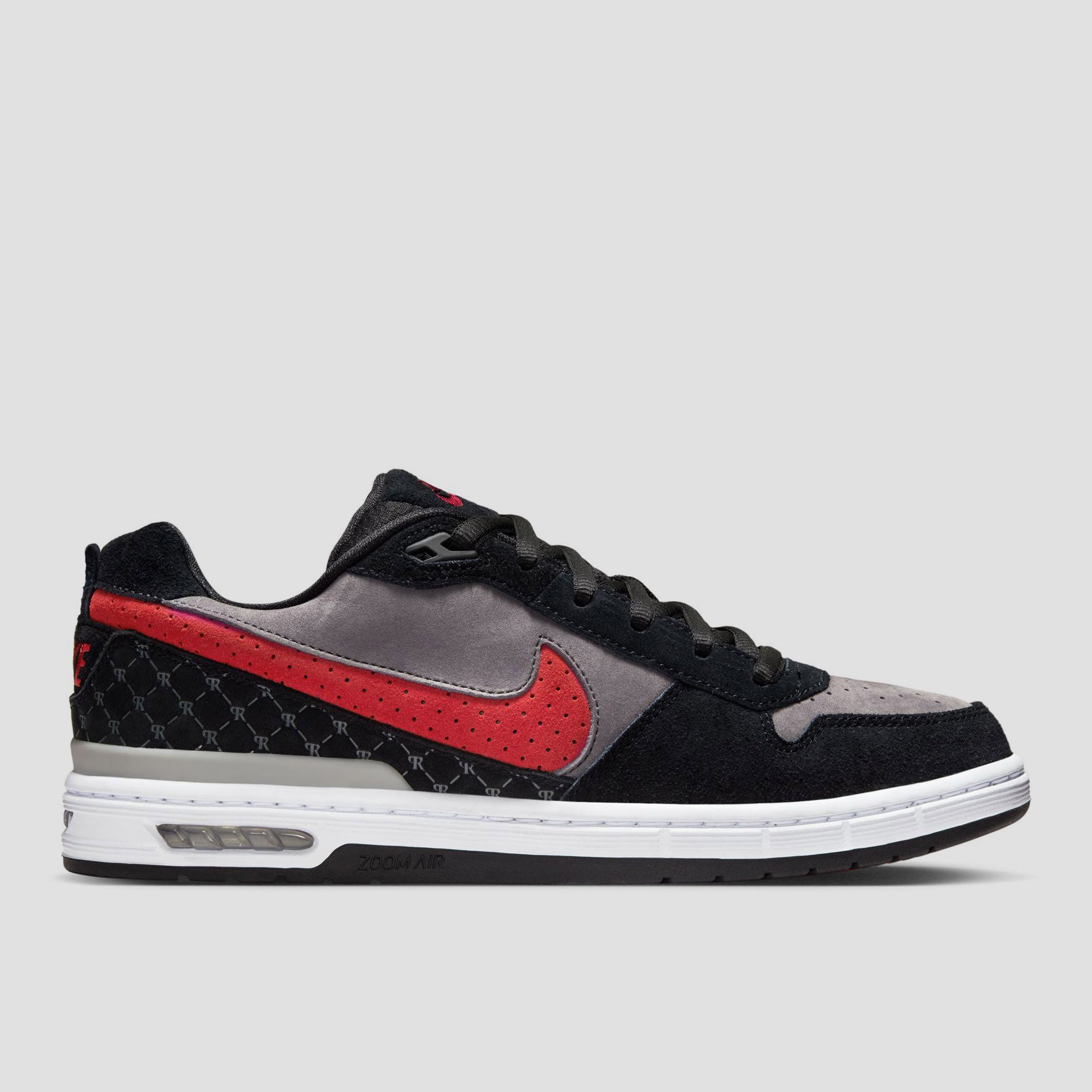 Nike SB Zoom Air Low P-Rod Skate Shoes Black Varsity Red Flint