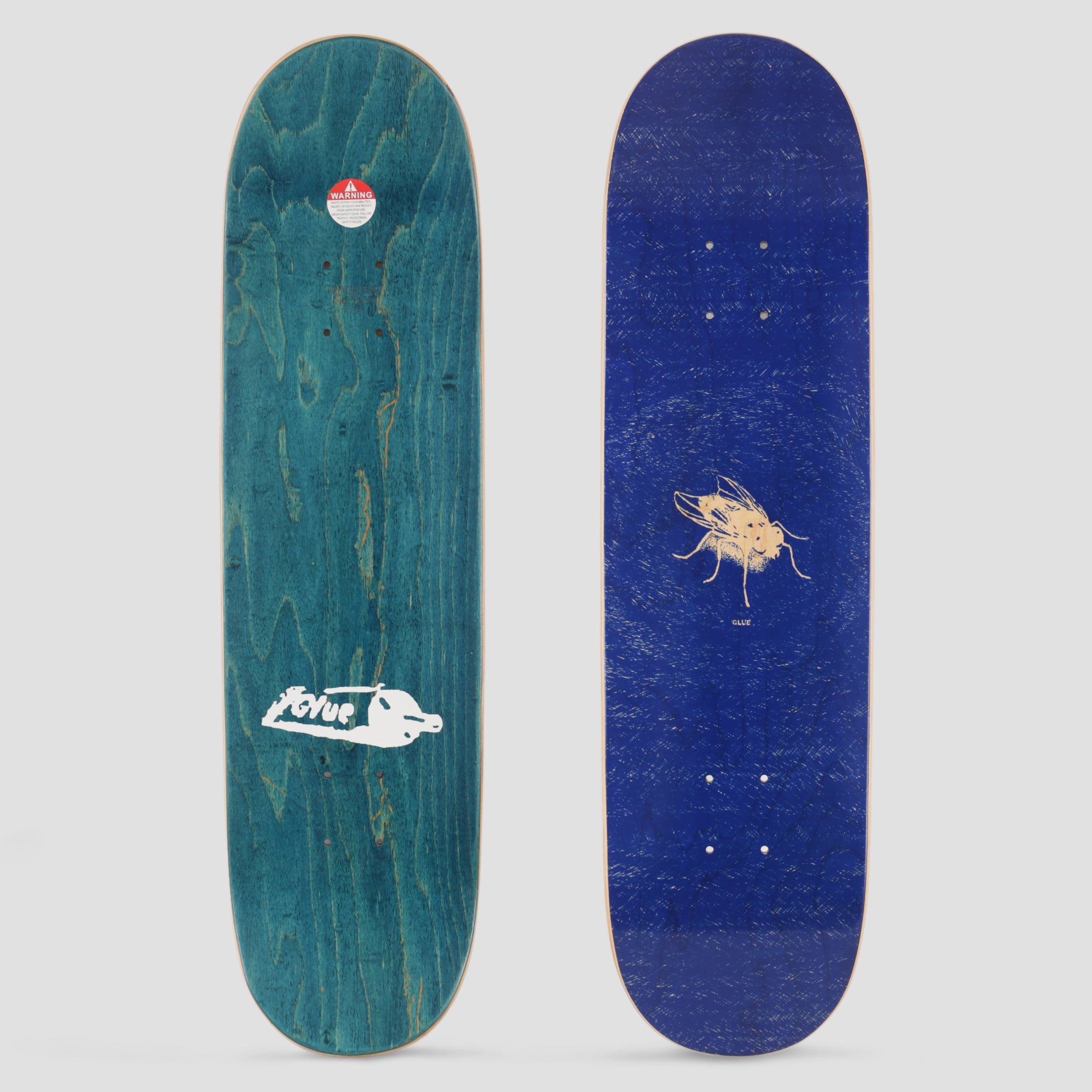 Glue 8.125 Ink Fly 1 Skateboard Deck Blue