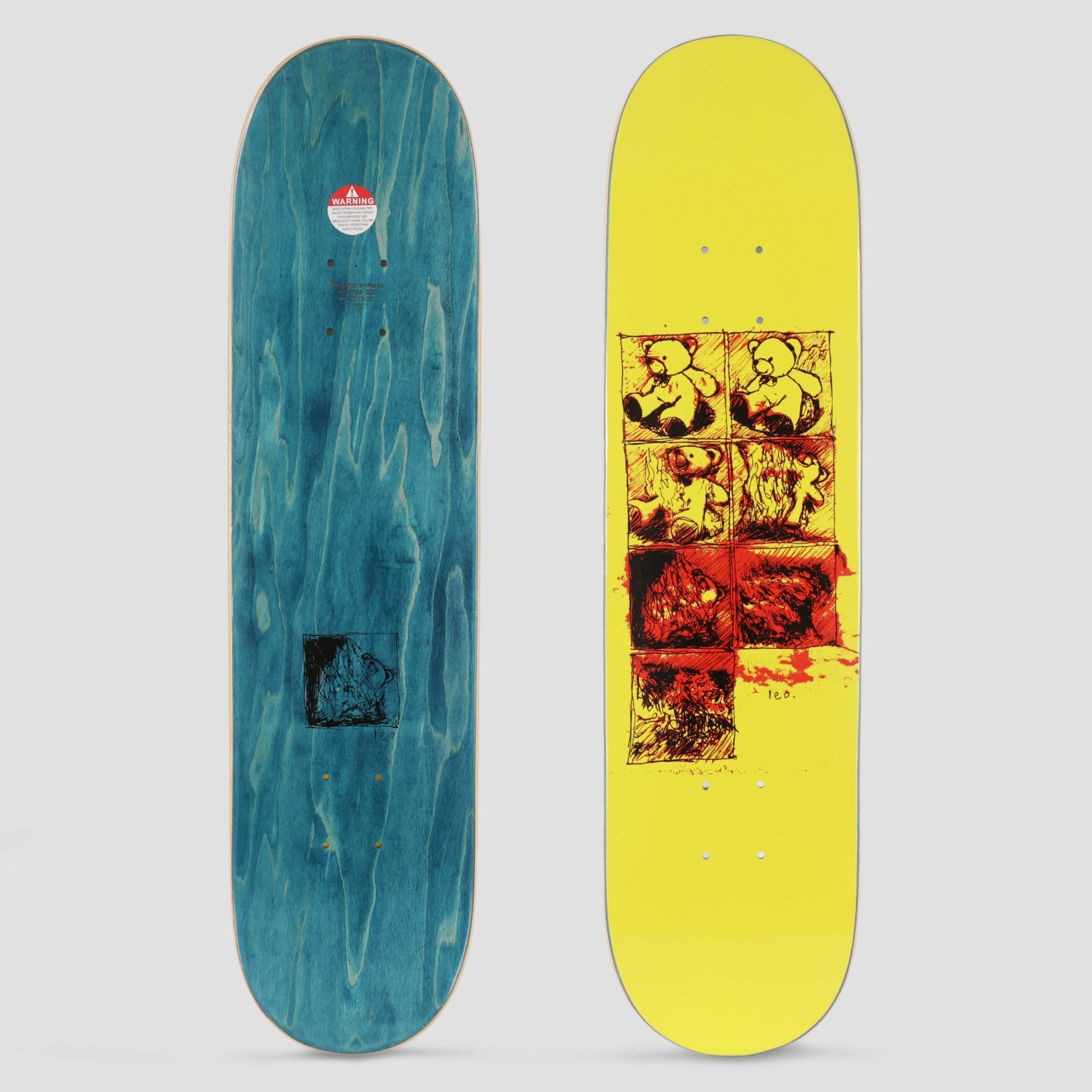 Glue 8.25 Baker Deceased 2 Skateboard Deck Yellow