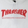 Load image into Gallery viewer, Thrasher Skate Mag Hood White / Red
