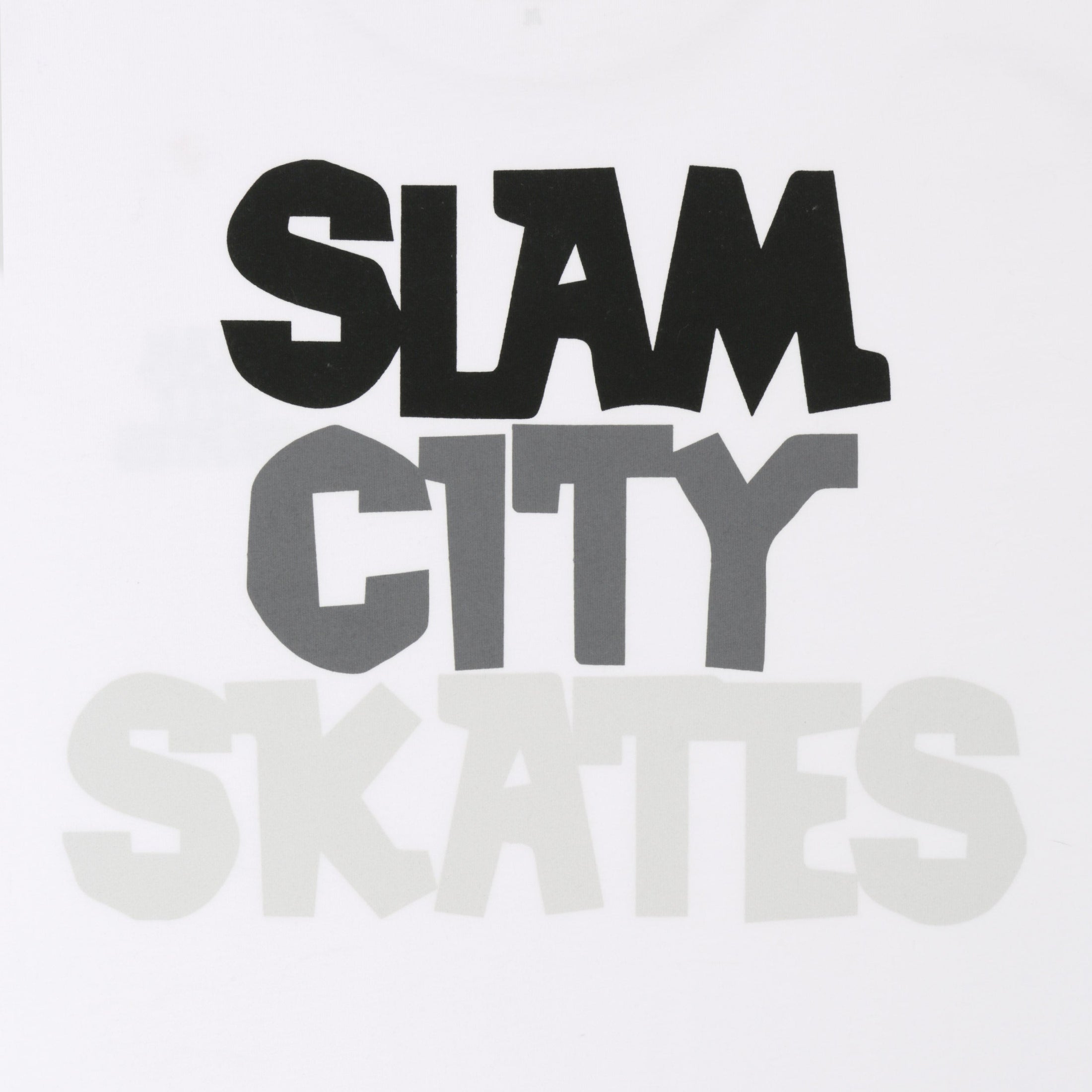Slam City Skates Classic Scale Logo T-Shirt White