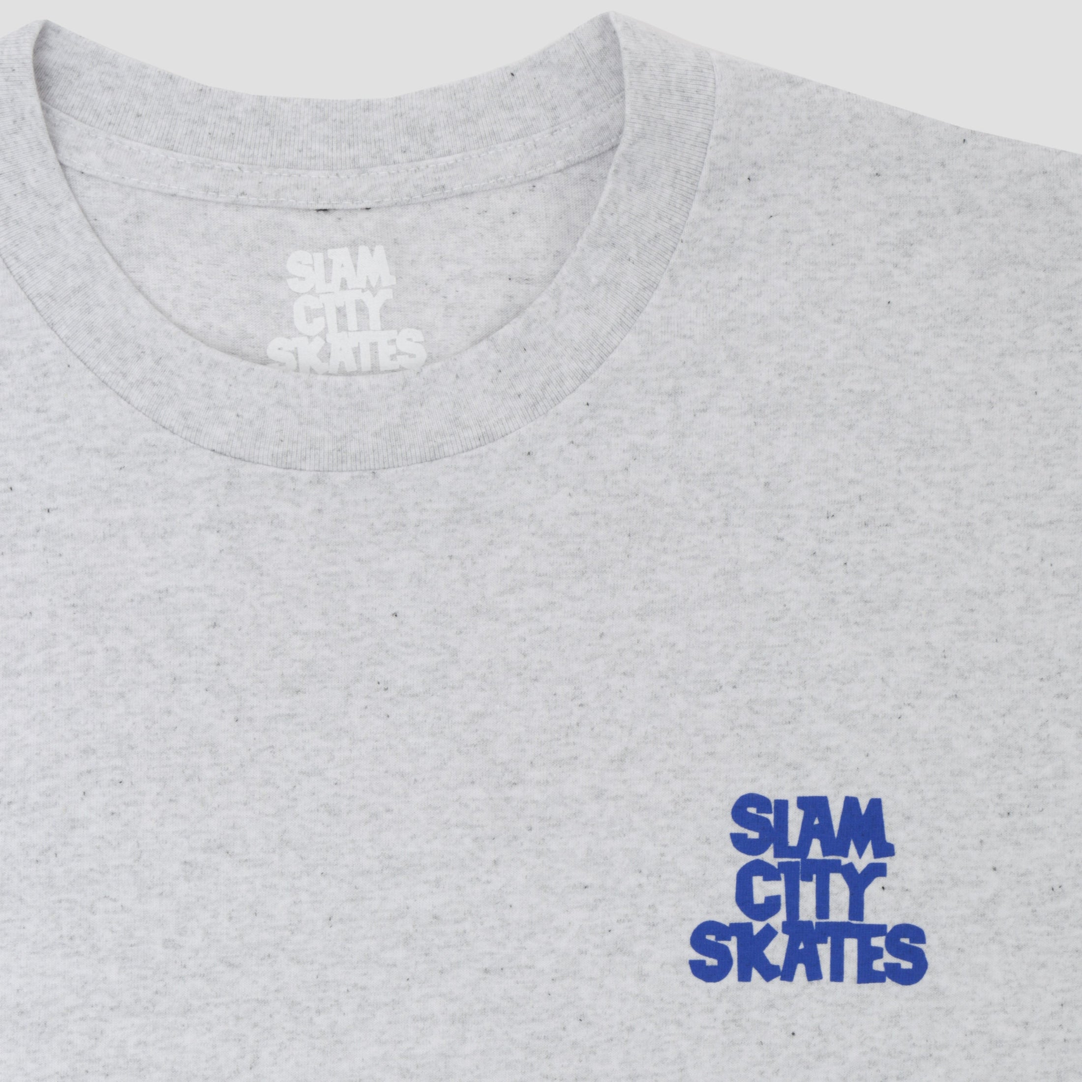 Slam City Skates Classic Scale Logo T-Shirt Ash Heather