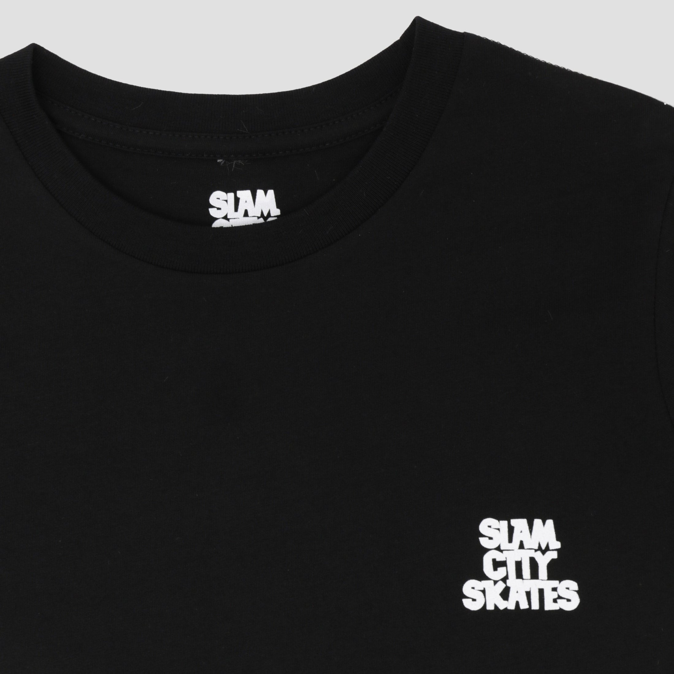 Slam City Skates Classic Scale Logo Youth T-Shirt Black