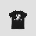 Load image into Gallery viewer, Slam City Skates Classic Scale Logo Kids T-Shirt Black
