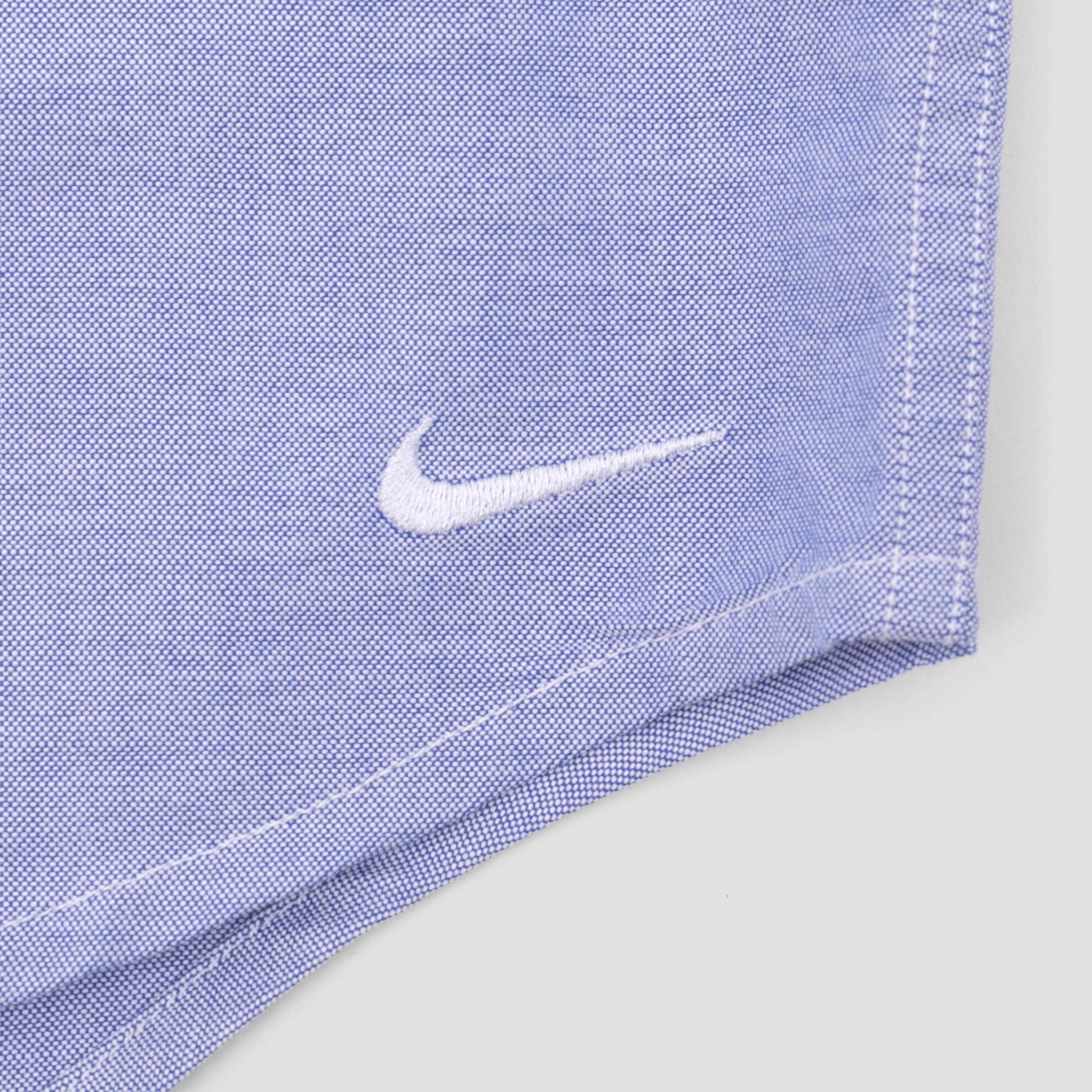 Nike SB Life Longsleeve Oxford Button Down Shirt White / Game Royal / Football Grey