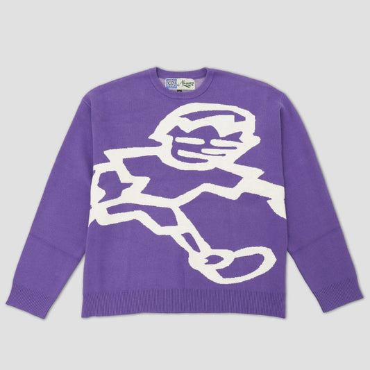 Always Run @Sun Knitted Sweater Purple