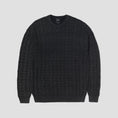 Load image into Gallery viewer, HUF Interlaced Jacquard Overdyed Crew Black
