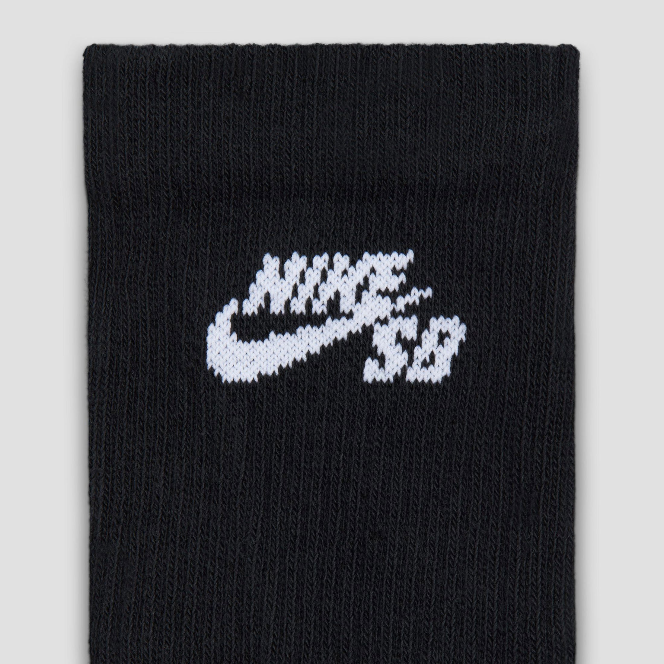 Nike SB Everyday Elevated Crew Socks 3 Pairs Black