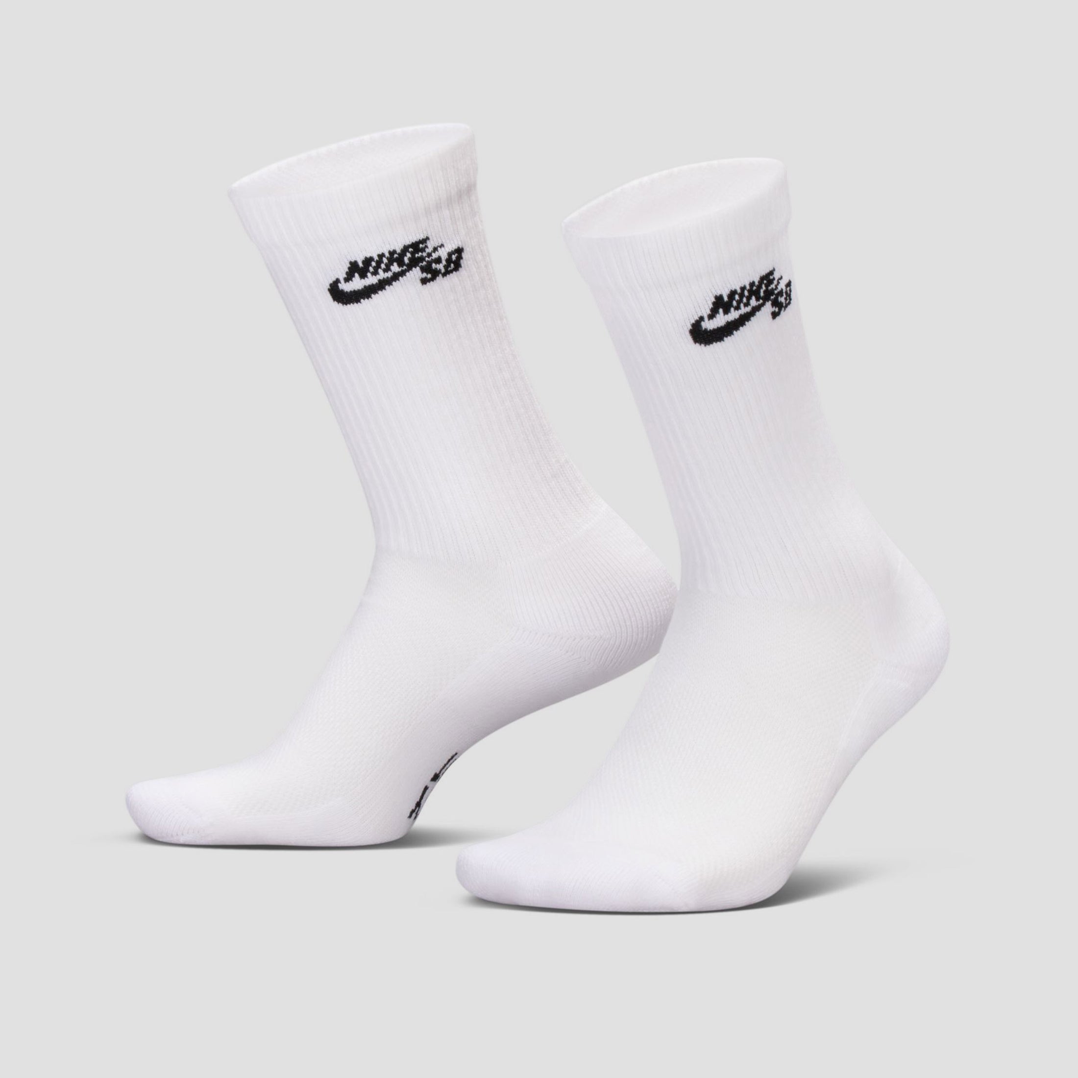Nike SB Everyday Elevated Crew Socks 3 Pairs White