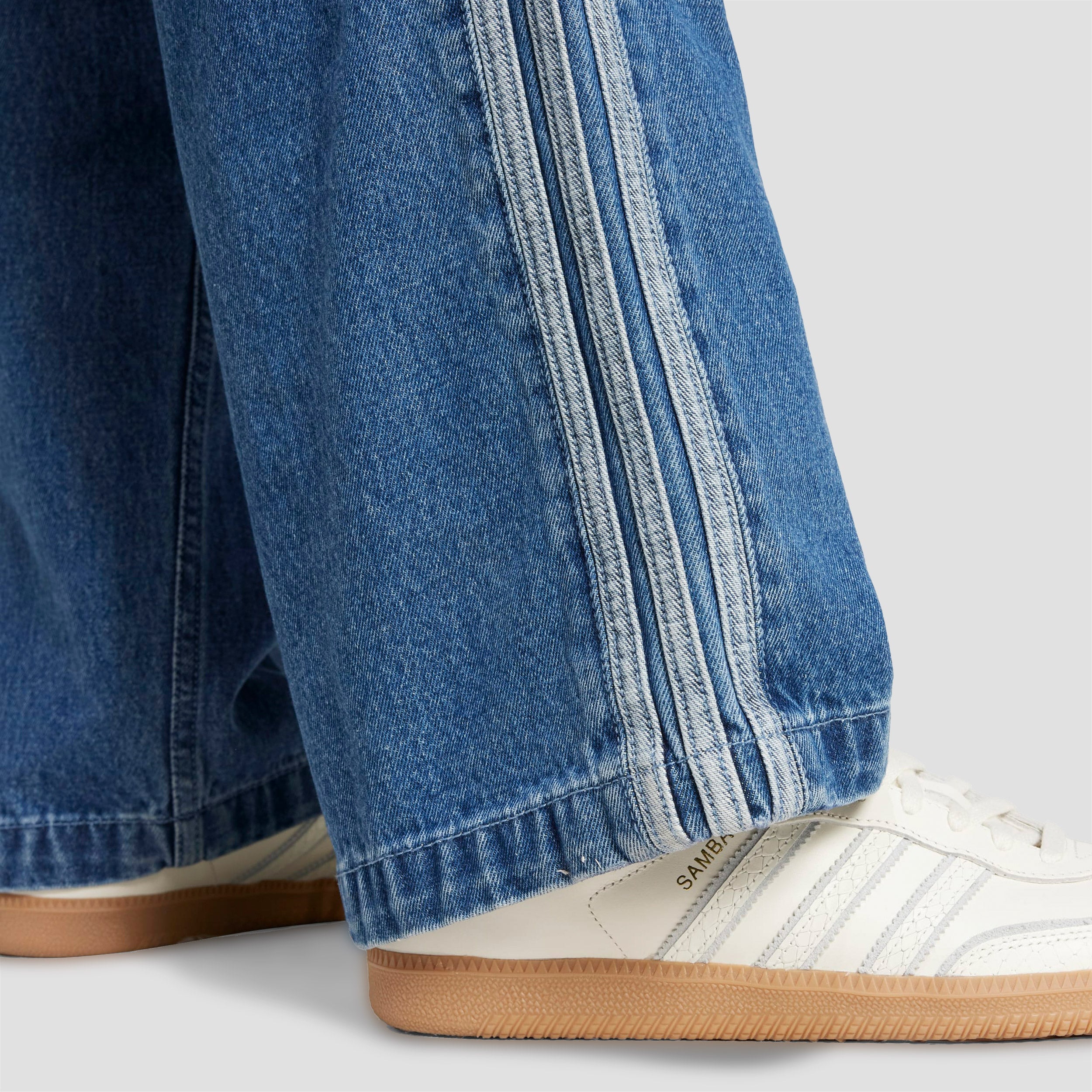 極美品 adidas denim firebird pants size35 Blue adidas Originals Adicolor Denim Firebird Pants - JD Sports Global
