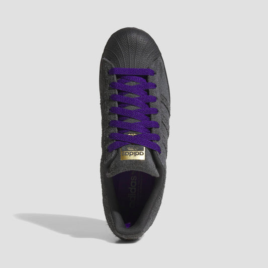 adidas Superstar ADV Skate Shoes Carbon / Carbon / Purple