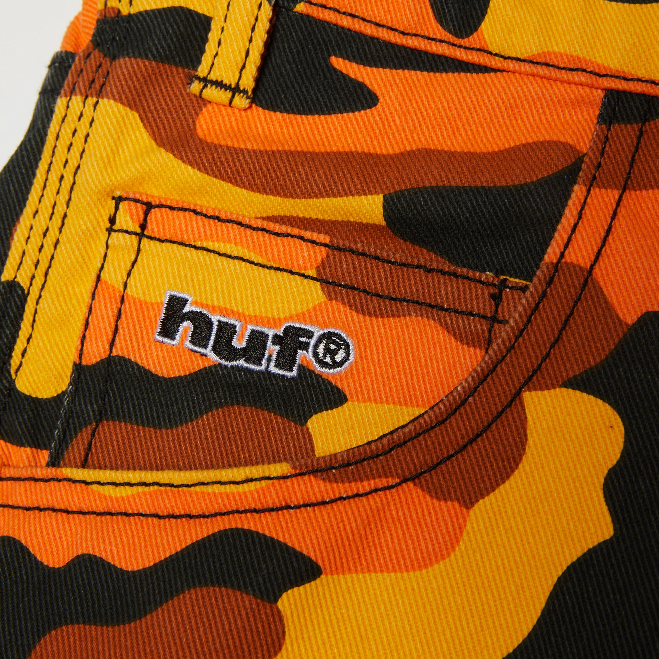 HUF Kinda Loose Double Knee Camo Short Lava