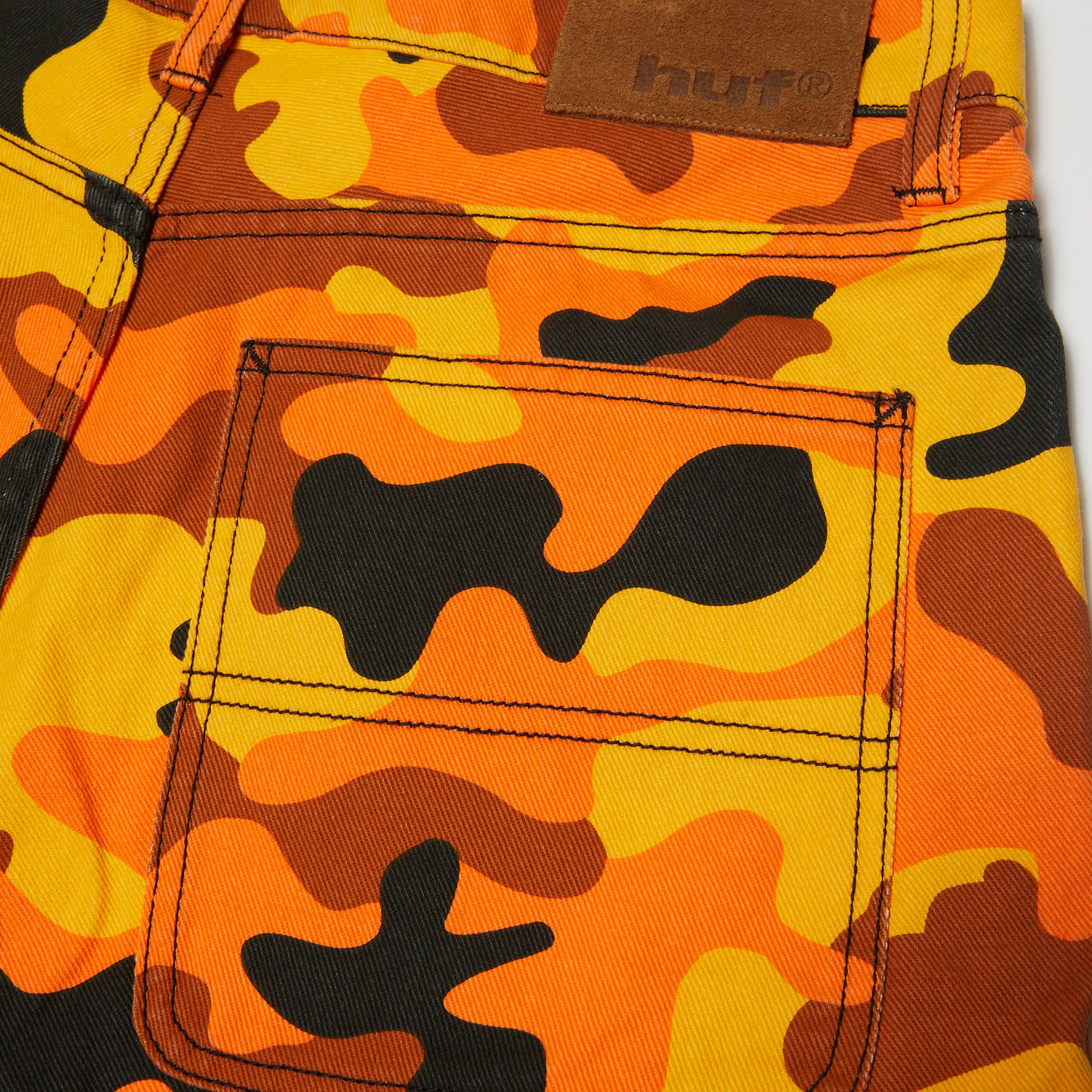HUF Kinda Loose Double Knee Camo Short Lava