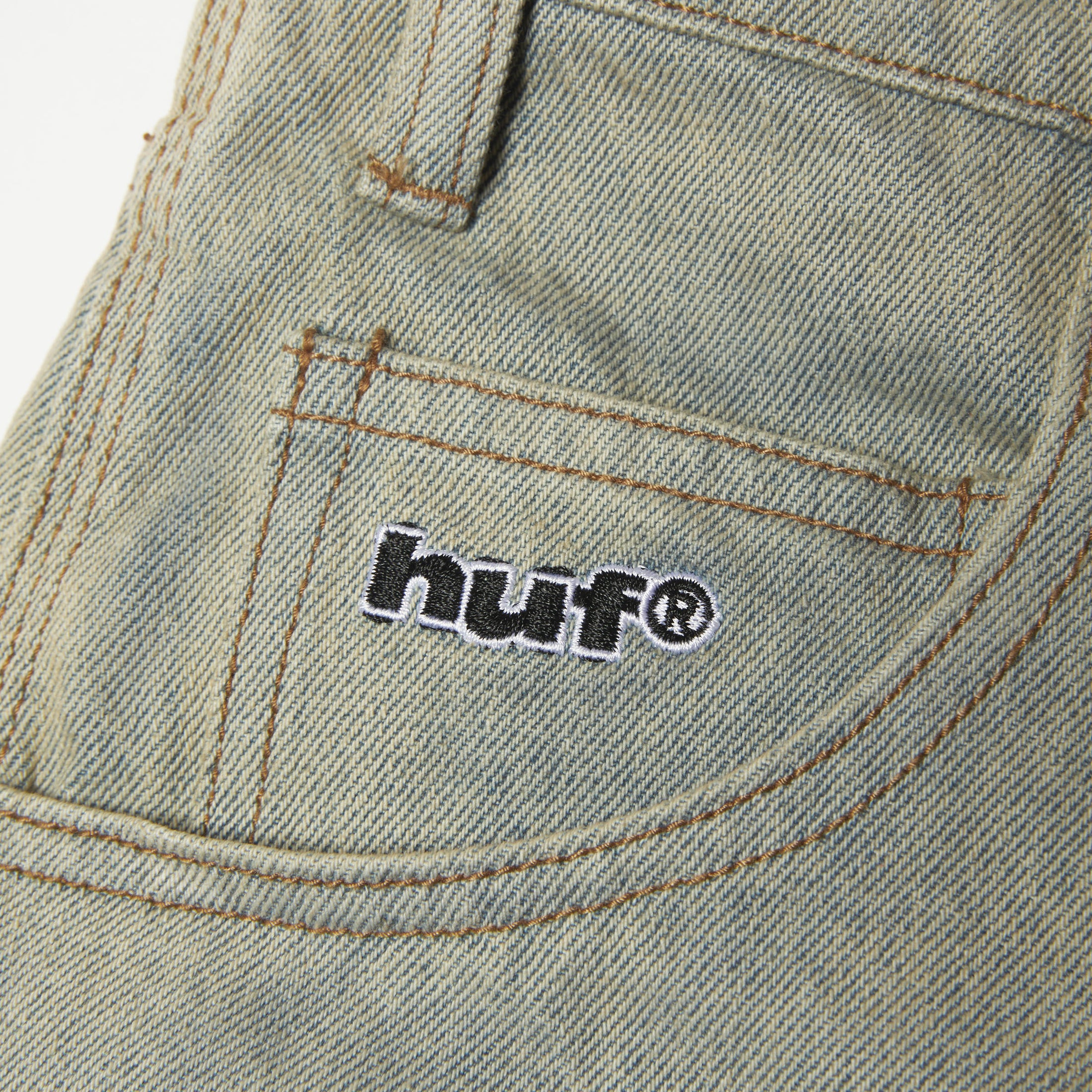 HUF Kinda Loose Double Knee Short Light Indigo