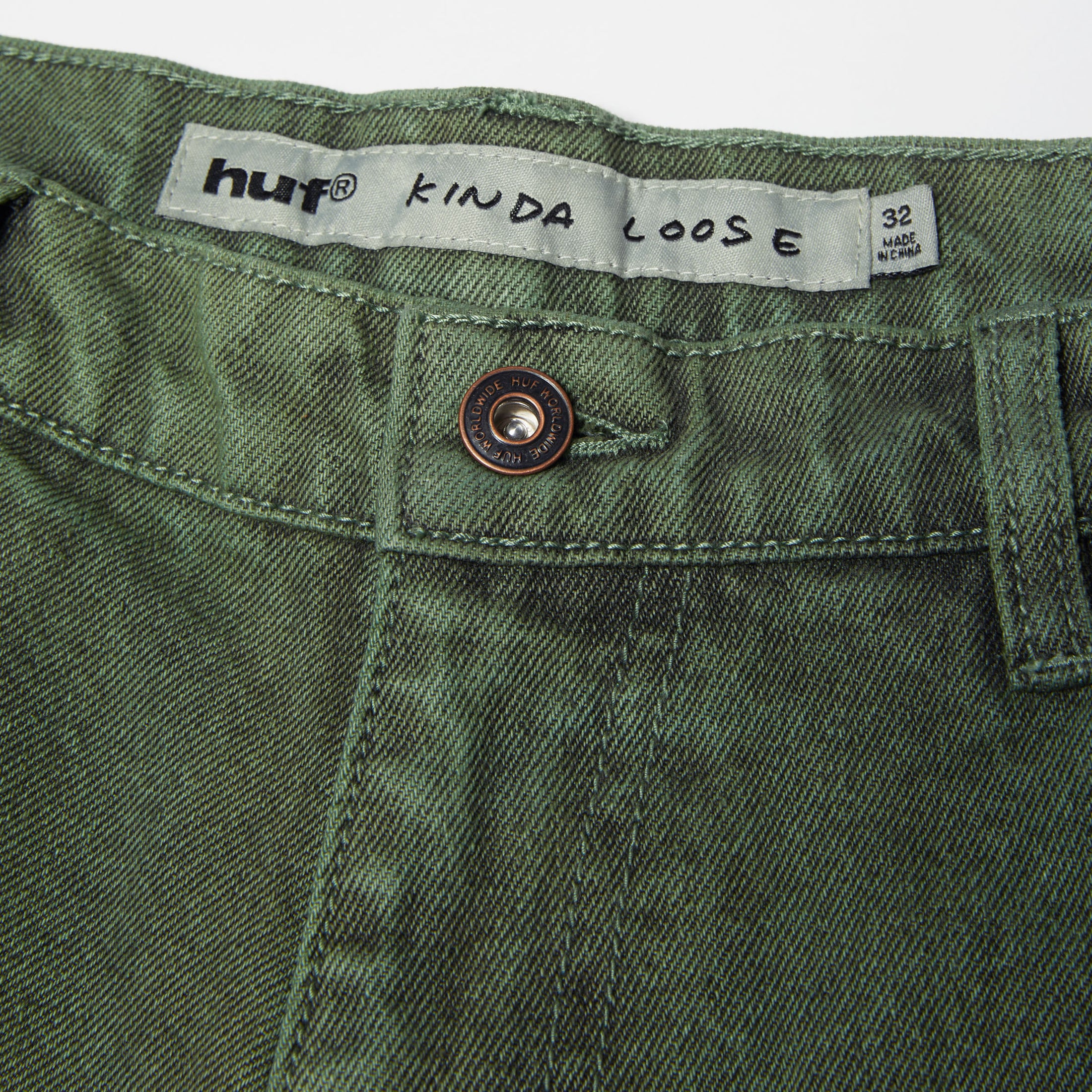 HUF Kinda Loose Double Knees Pant Mist Green