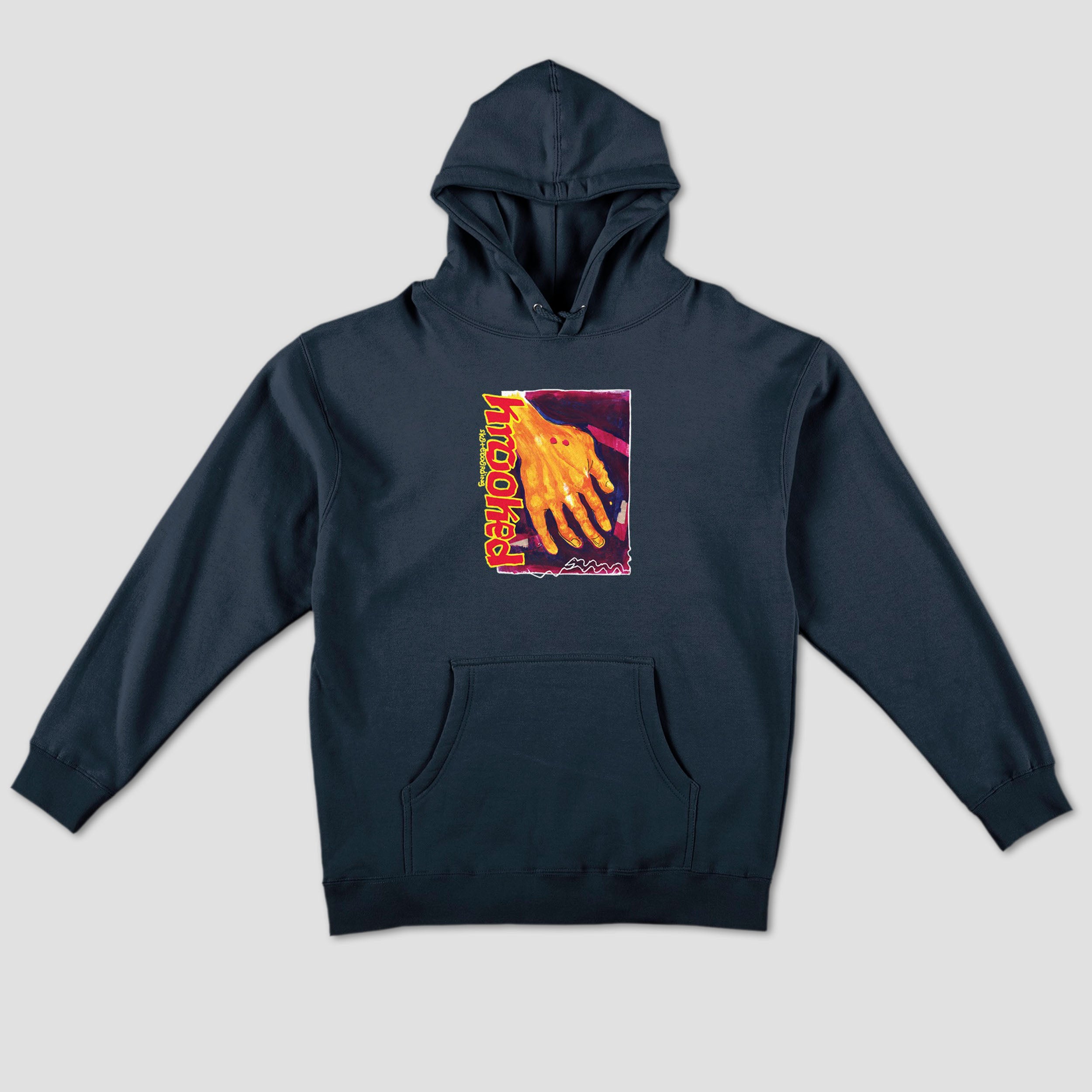 KROOKED SNAKE BITE HOODIE Lサイズ Krooked Snake Bite Hood Navy – Slam City Skates
