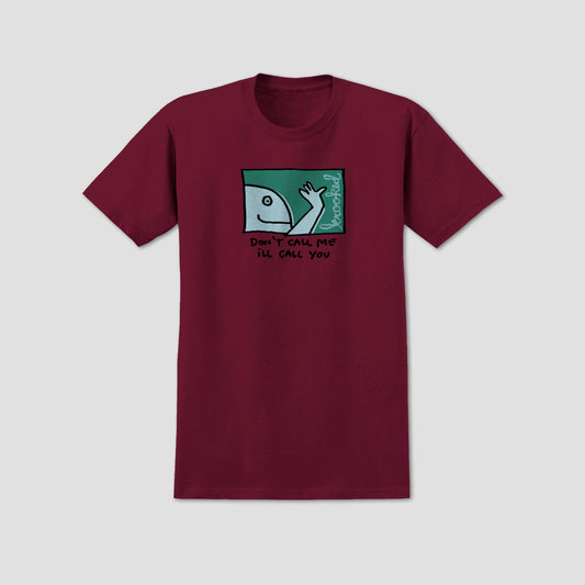 Krooked Call Me T-Shirt Burgundy