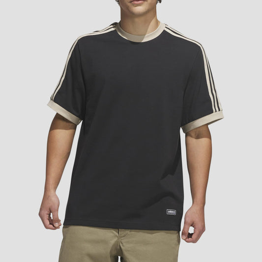 Adidas FSBS Ringer T-Shirt Black / Khaki Heather