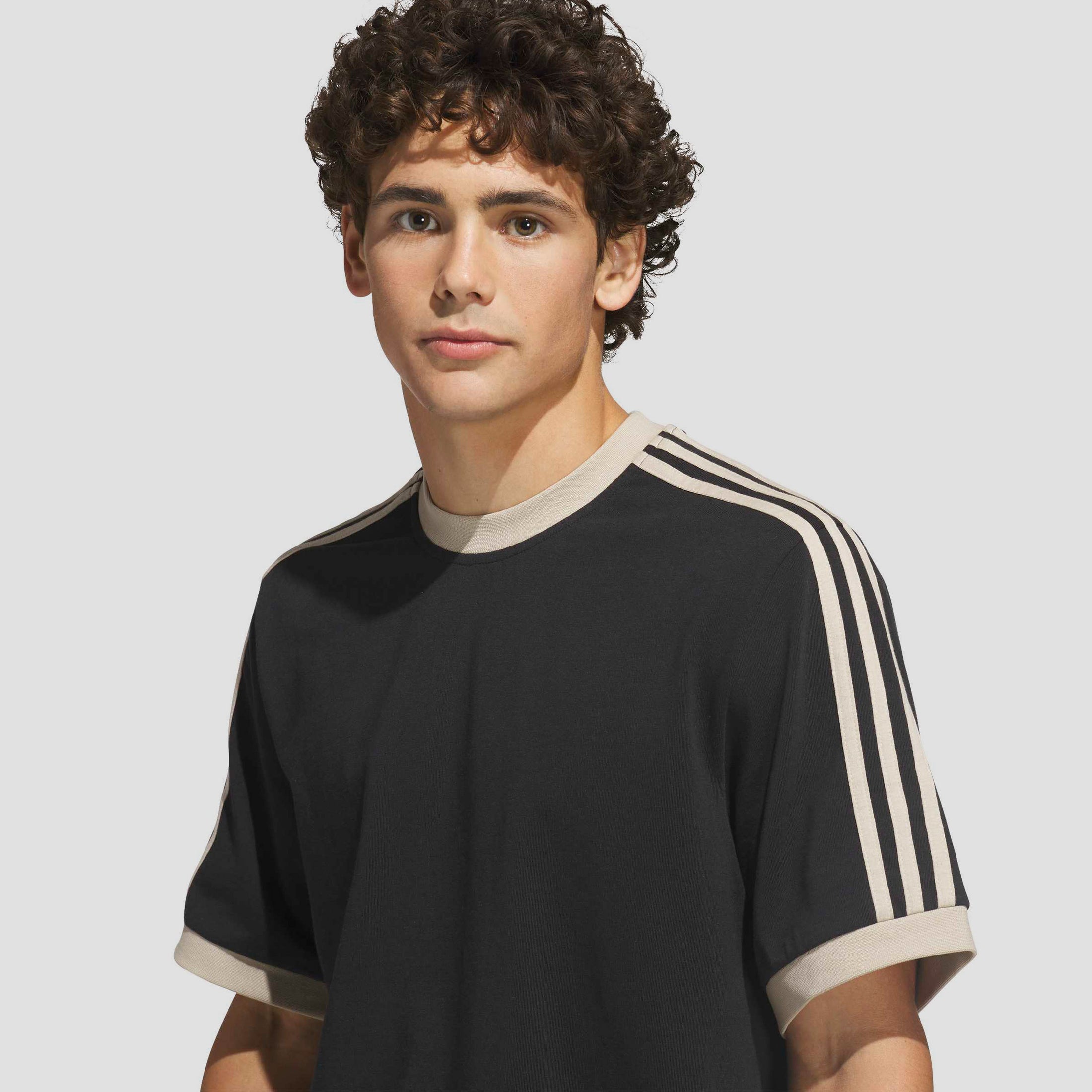 Adidas FSBS Ringer T-Shirt Black / Khaki Heather