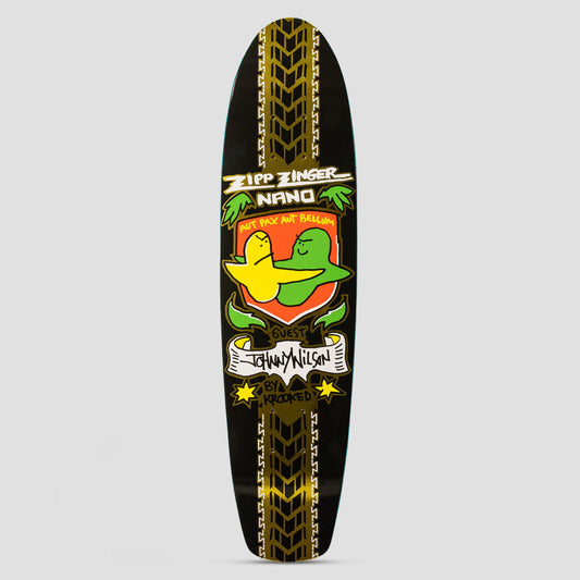 Krooked 7.37 Johnny Wilson Guest Pro Zinger Nano Skateboard Deck Black