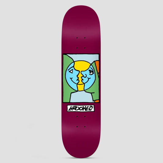 Krooked 8.25 Easy Rider Moonsmile Skateboard Deck Maroon