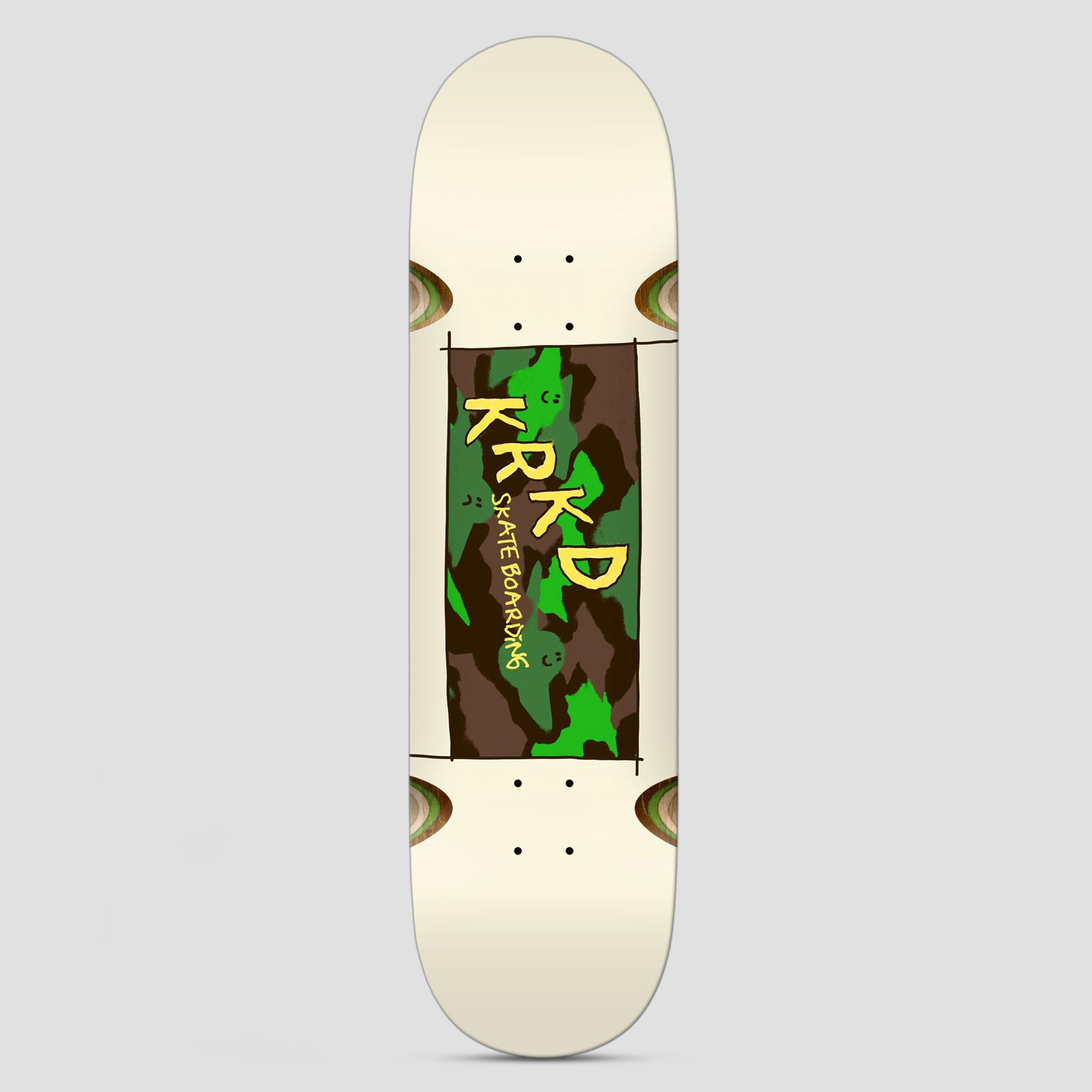 Krooked 8.5 KR Kamo Wheel Wells Skateboard Deck White