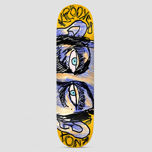 Krooked 8.5 Knox Watcher Skateboard Deck Yellow