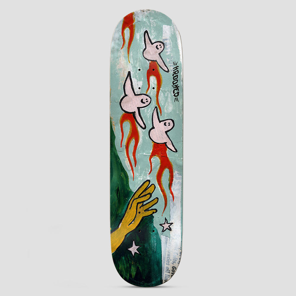 Krooked 8.5 Team Firebirds True Fit Skateboard Deck Green