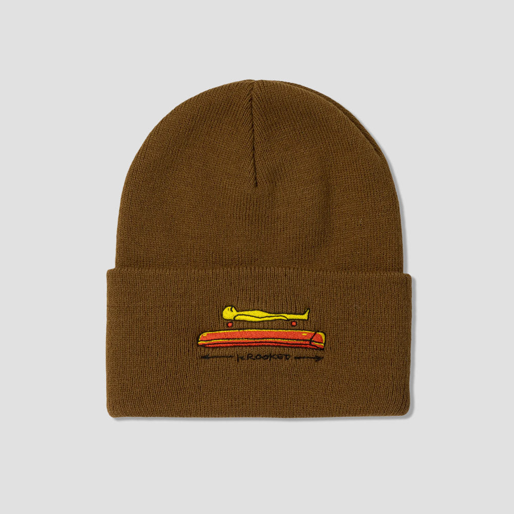 Krooked Koffin Cuff Beanie Brown