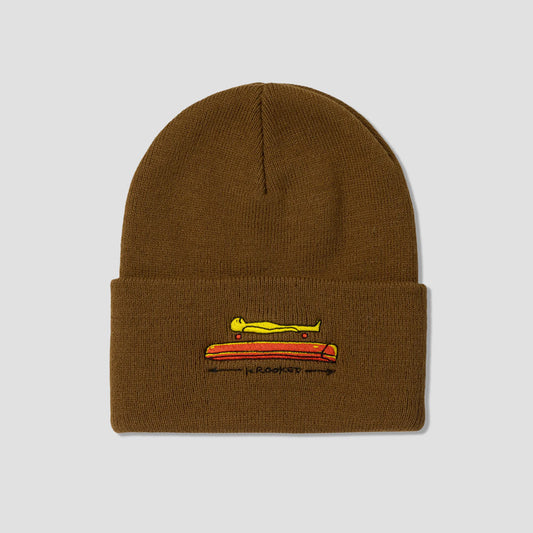 Krooked Koffin Cuff Beanie Brown