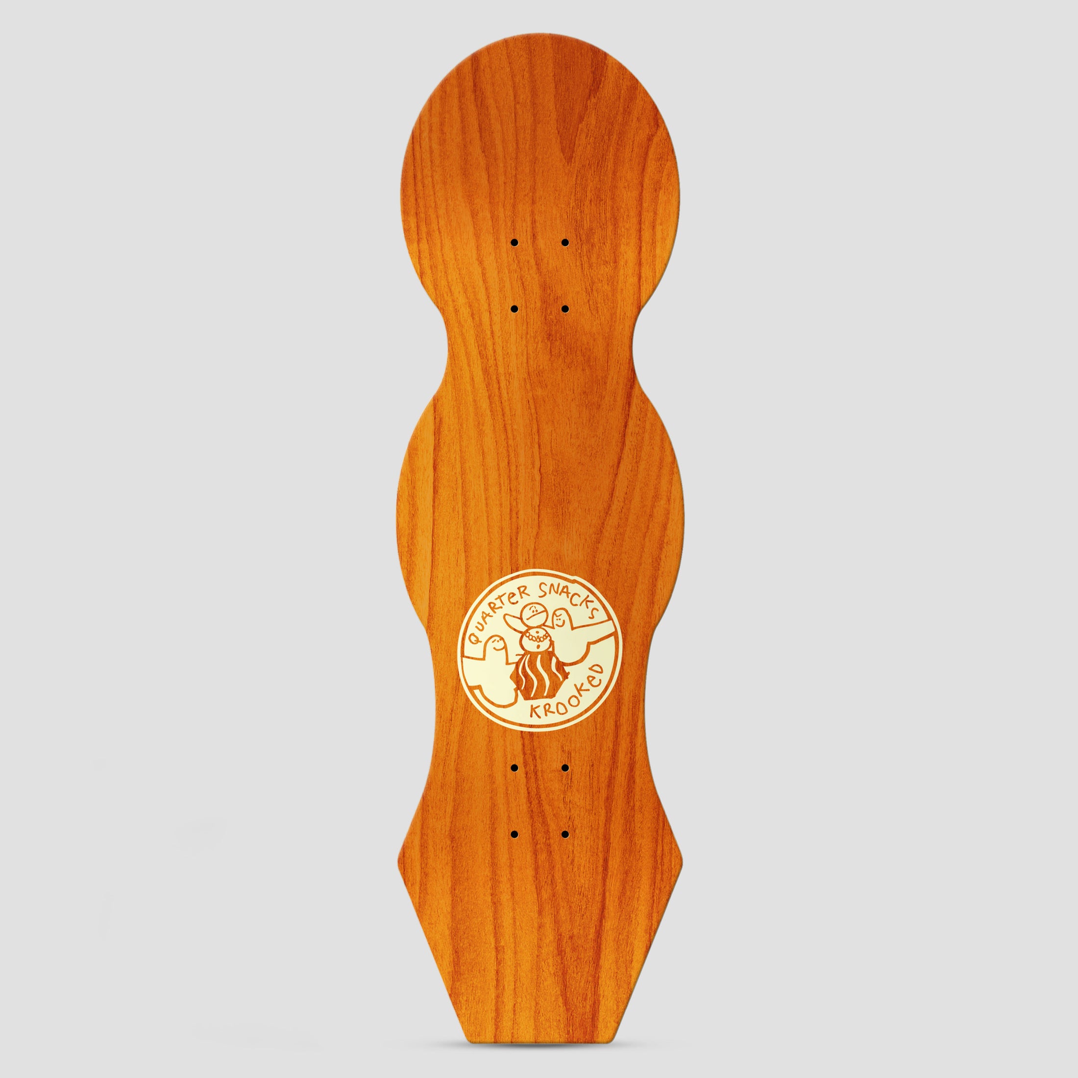 Krooked x Quartersnacks 9.0 Snackman Cruiser Skateboard Deck Multi