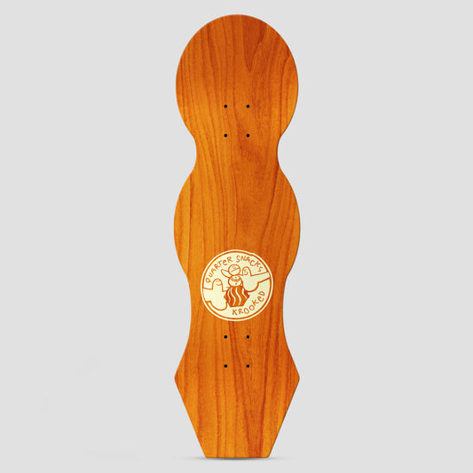 Krooked x Quartersnacks 9.0 Snackman Cruiser Skateboard Deck Multi