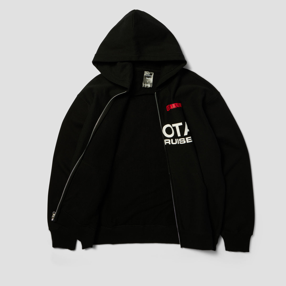 HUF Land Cruiser Heavyweight Full Zip Hoodie Black