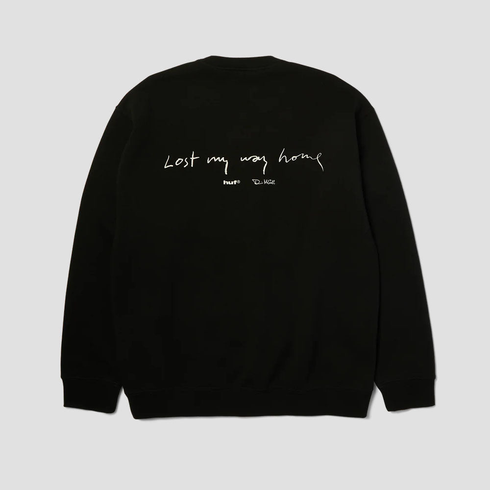 HUF Lost My Way Home Crew Black