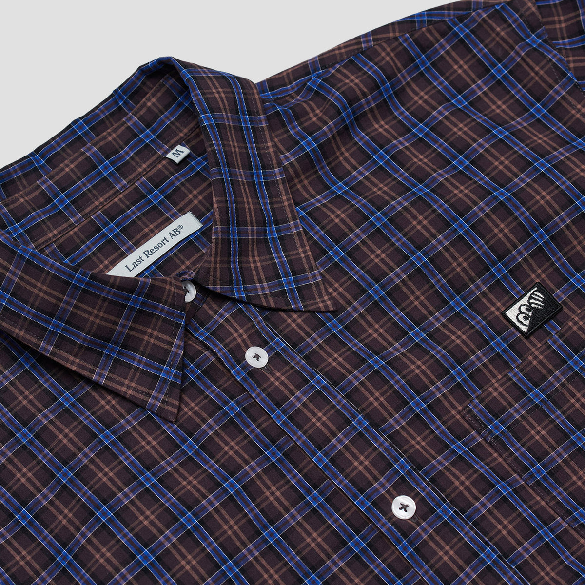 Last Resort AB OG Longsleeve Shirt Brown / Blue Check